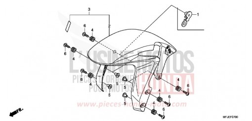 AILE AVANT CBR600RAC de 2012